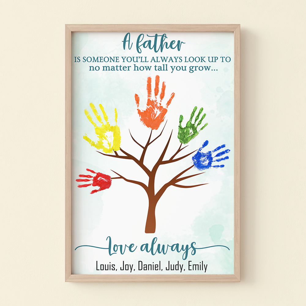 A Father... Love Always - Personalized Canvas Print - Poster & Canvas - GoDuckee