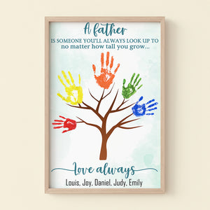 A Father... Love Always - Personalized Canvas Print - Poster & Canvas - GoDuckee