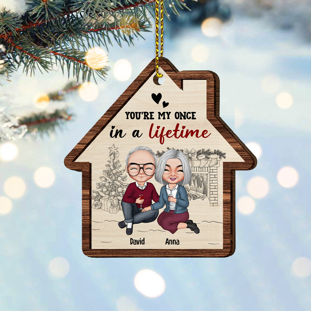 You're My Once In A Lifetime Personalized Old Couple, Christmas Tree Decor - Ornament - GoDuckee