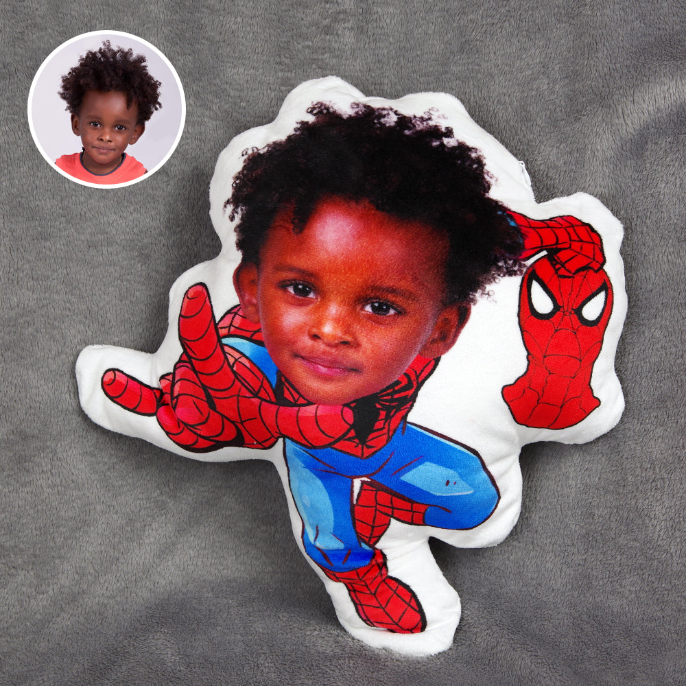 Boy Web Shooting, Custom Face Pillow, Love Family - Pillow - GoDuckee