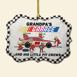 Grandpa's Garage And His Little Personalized Ornament - Ornament - GoDuckee