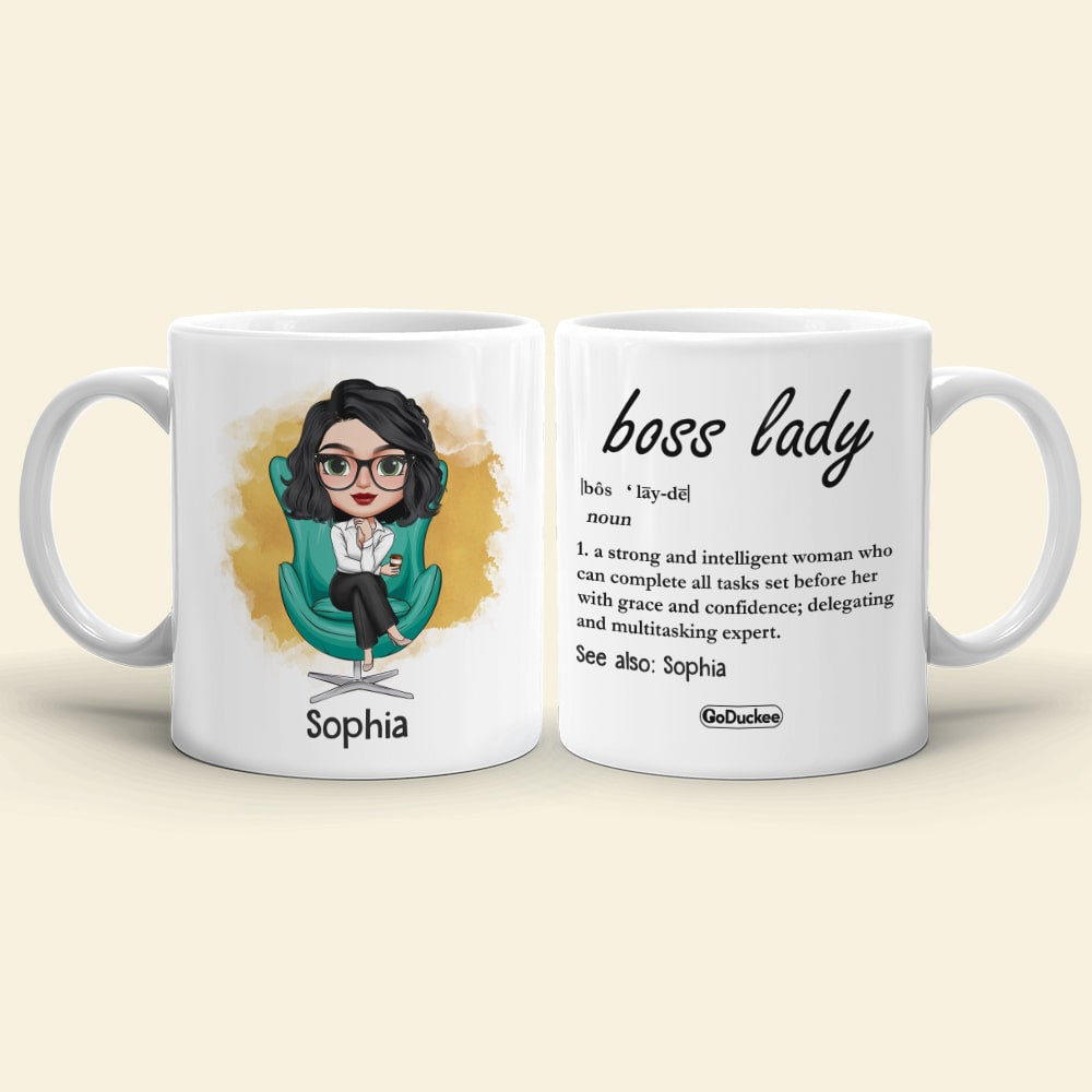 Boss Lady Definition Personalized Mug Gift For Her - Coffee Mug - GoDuckee