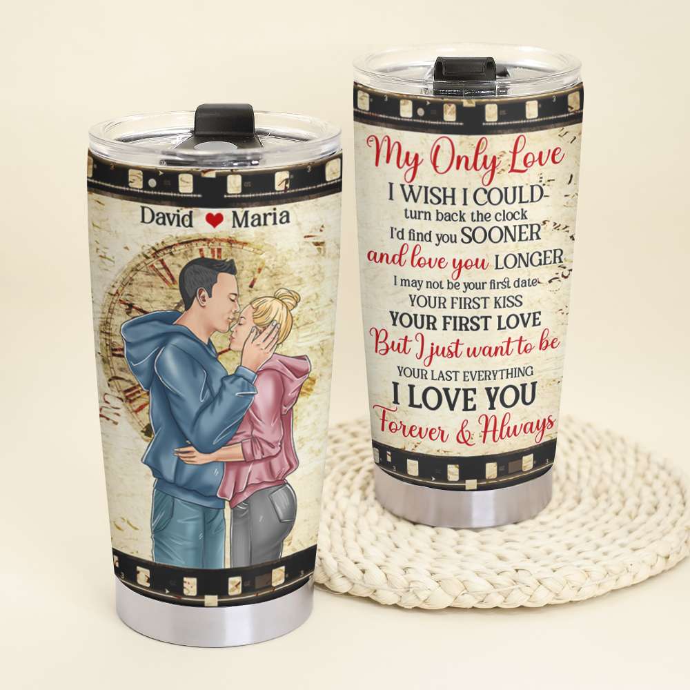 Couple I Wish I Could Turn Back The Clock, Personalized Tumbler, Gift For Couples - Tumbler Cup - GoDuckee