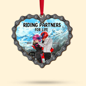 Riding Partners For Life Personalized Motorcycle Ornament, Christmas Gift - Ornament - GoDuckee