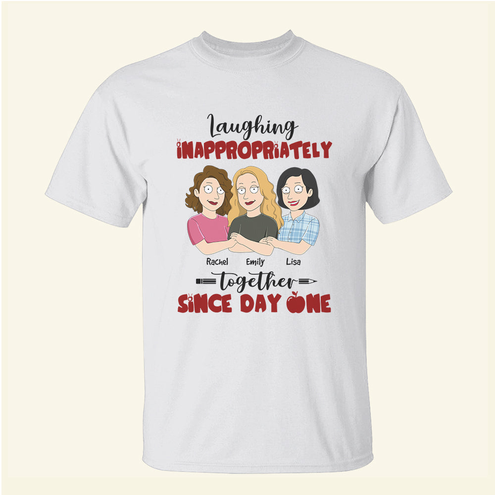 Laughing Inappropriately Together - Personalized Shirts - Gift For Besties - Shirts - GoDuckee