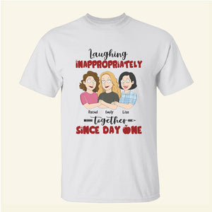 Laughing Inappropriately Together - Personalized Shirts - Gift For Besties - Shirts - GoDuckee