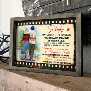 So Today My World- It Smiles Personalized Couple Canvas Printed. Gift For Couple - Poster & Canvas - GoDuckee