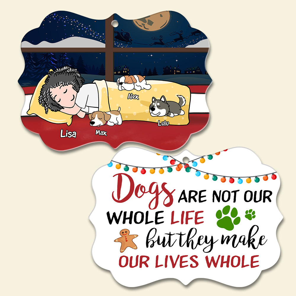 Dogs Make Our Lives Whole - Personalized Dog Christmas Ornament - Funny Gift For Dog Lovers - Ornament - GoDuckee
