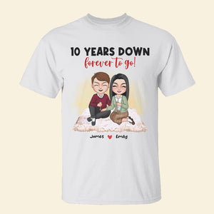 Forever Couple Anniversary Happy Valentine's Day T shirt Hoodie Sweatshirt - Shirts - GoDuckee