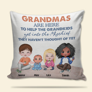 Personalized Grandma Pillow, To Help The Grandkids Get Into The Mischief - Pillow - GoDuckee