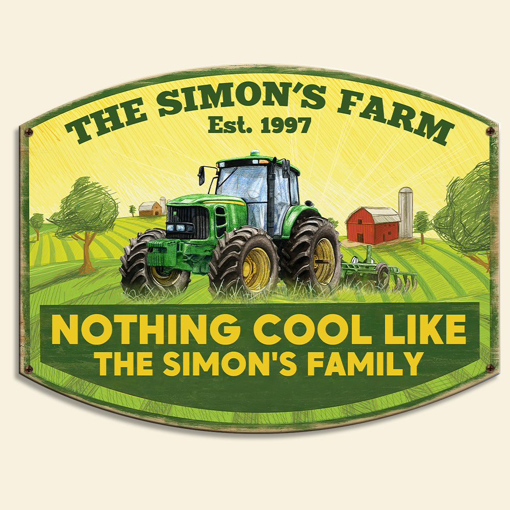 Farm Trucker Nothing Cool Like - Personalized Metal Sign - Metal Wall Art - GoDuckee