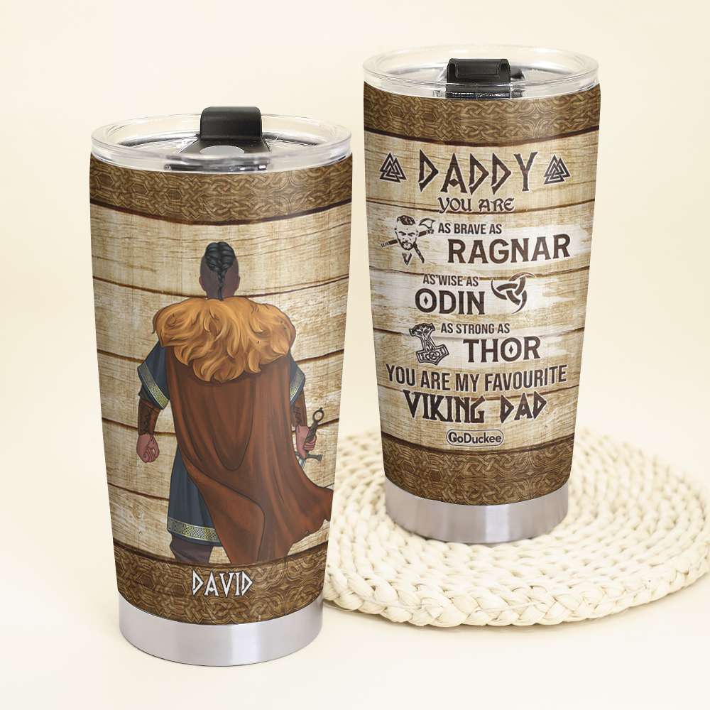 Personalized Viking Dad Tumbler Cup - You Are My Favourite Viking Dad - Tumbler Cup - GoDuckee