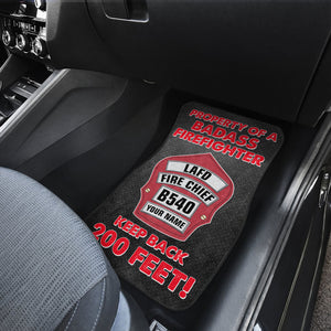 Personalized Firefighter Car Mats Property Of A Firefighter - Doormat - GoDuckee