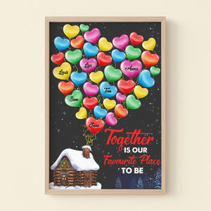 Together Is Our Favorite Place To Be Personalized Canvas Print, Gift For Family - Poster & Canvas - GoDuckee