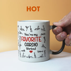 Couple You're My Favorite Cardio Workout - Magic Mug - Gift For Couple - Magic Mug - GoDuckee