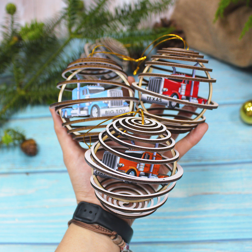 Trucker Semi Truck SORMHC, Personalized 3D Ornament - Ornament - GoDuckee