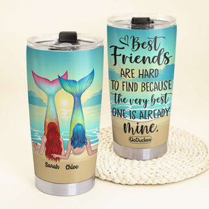 Personalized Mermaid Friends Tumbler - Best Friends Are Hard To Find - Tumbler Cup - GoDuckee