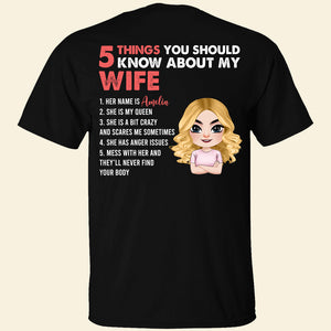 5 Things About My Wife, My Queen - Personalized Shirt For Husband - Shirts - GoDuckee