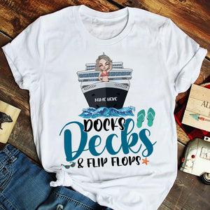 Cruising Docks Decks And Flip Flops Personalized Shirts - Shirts - GoDuckee
