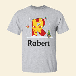 Personalized Christmas Family Shirt - Custom Letter - Shirts - GoDuckee
