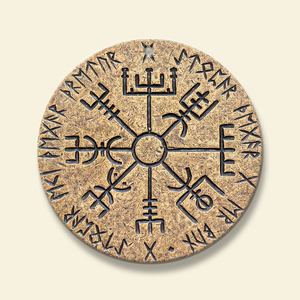 Viking Rune Wheel Odin Alphabet Talisman - Personalized Christmas Ornament - Gift for Viking Lovers - Ornament - GoDuckee