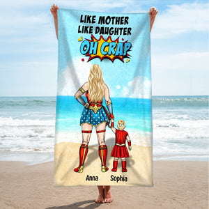 Mom TZ-BTAM2-01NATN100223TM Personalized Beach Towel - Beach Towel - GoDuckee