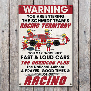 A Prayer, Good Times And A Lot Of Racing Personalized Racing Metal Sign - Metal Wall Art - GoDuckee