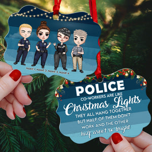 Police Coworkers Are Like Christmas Lights - Personalized Christmas Ornament - Gift for Police - Ornament - GoDuckee