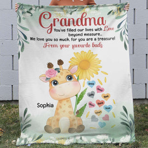 Grandma You've Filled Our Lives With Love, Personalized Blanket, Love Grandma Blanket, Mother's Day, Birthday Gift For Grandma - Blanket - GoDuckee