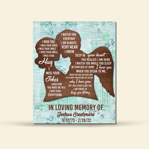 Heaven In Loving Memory Of - Personalized 2 Layers Wood Sign - Wood Sign - GoDuckee