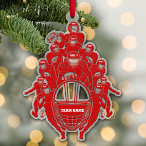 American Football Team Personalized Christmas Ornament - Ornament - GoDuckee