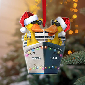 Cruising Duck Christmas Gift-Personalized Acrylic Ornament - Ornament - GoDuckee