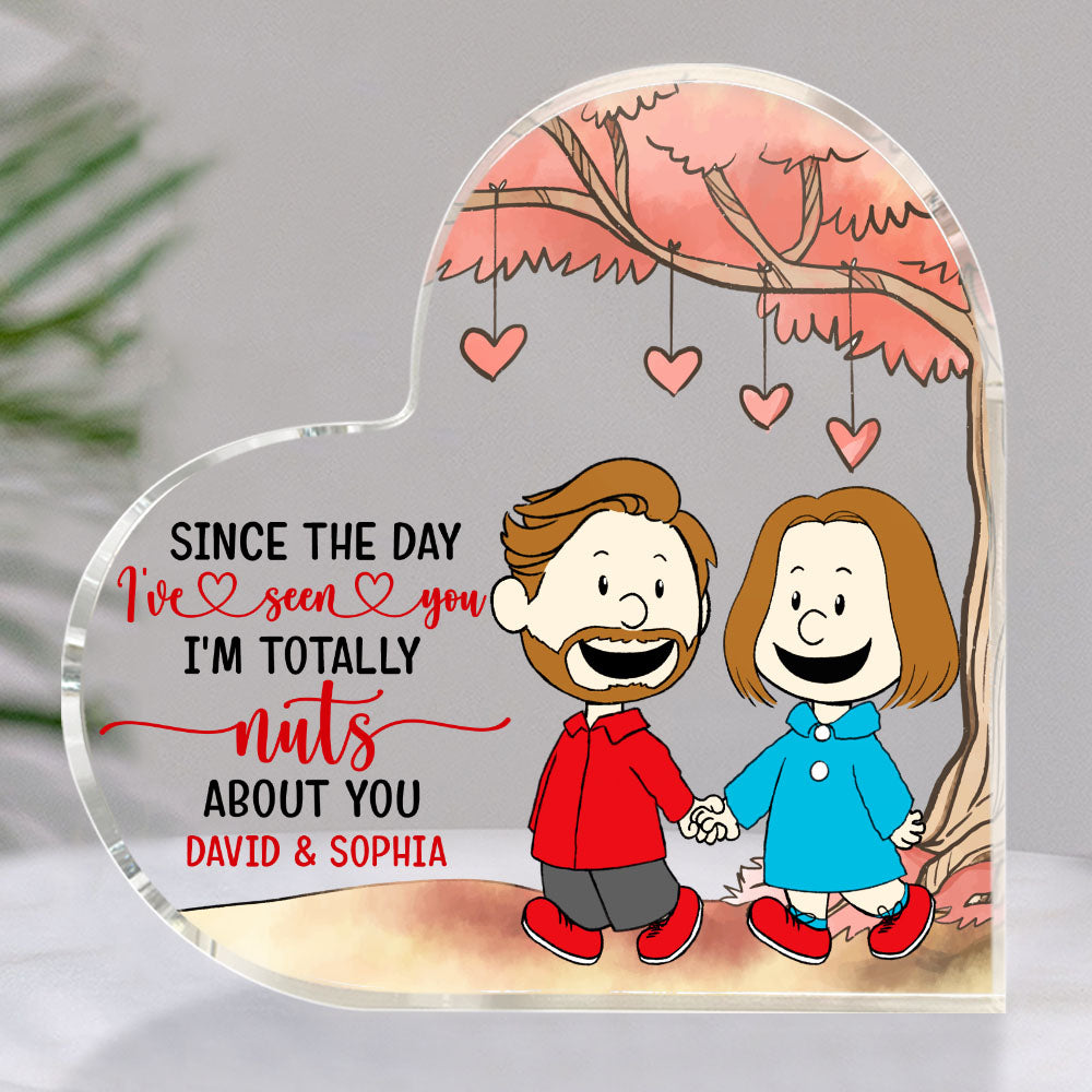 Couple Hand In Hand 04DNQN271222HH Heart Shaped Acrylic Plaque - Decorative Plaques - GoDuckee