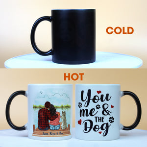 You Me & The Dog - Personalized Magic Mug - Gift For Couple - Magic Mug - GoDuckee