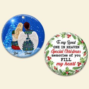 To My Loved One In Heaven - Personalized Memorial Christmas Ornament About Missing Husband - Ornament - GoDuckee