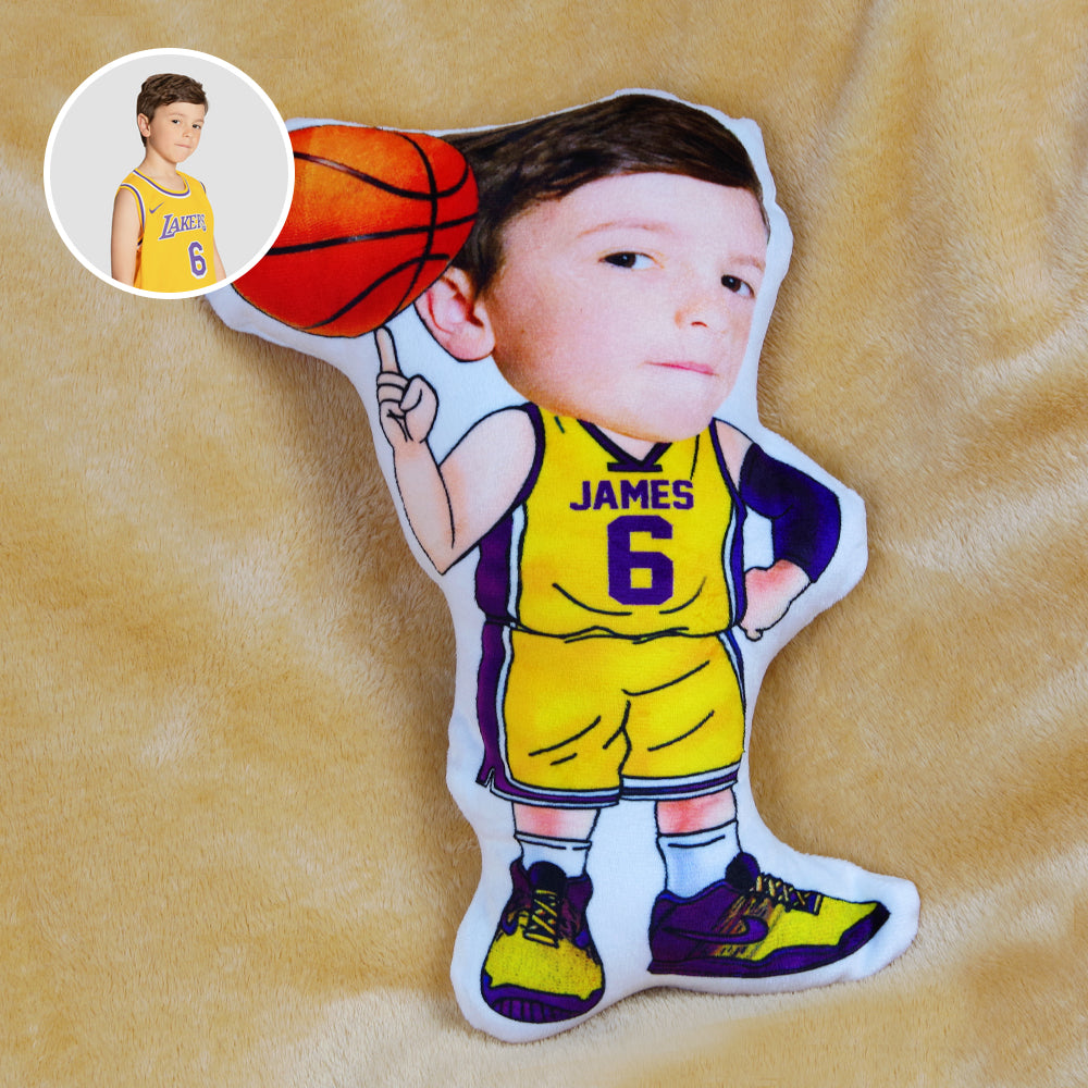 Custom Face Pillow, Love Family, Basketball Boy Skill - Pillow - GoDuckee