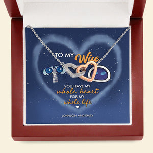 Couple You Have My Whole Heart - Personalized Interlocking Hearts Necklace - Jewelry - GoDuckee