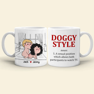 Doggy Style, Personalized Tumbler, Funny Couple Tumbler, Gift For Couple - Coffee Mug - GoDuckee