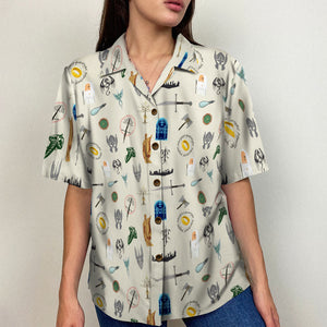 LOTR Pattern Hawaiian Shirt - Cartoon Style - Hawaiian Shirts - GoDuckee
