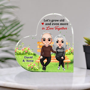 Let's Grow Old And Even More In Love Together Personalized Couple Plaque, Gift For Couple - Decorative Plaques - GoDuckee