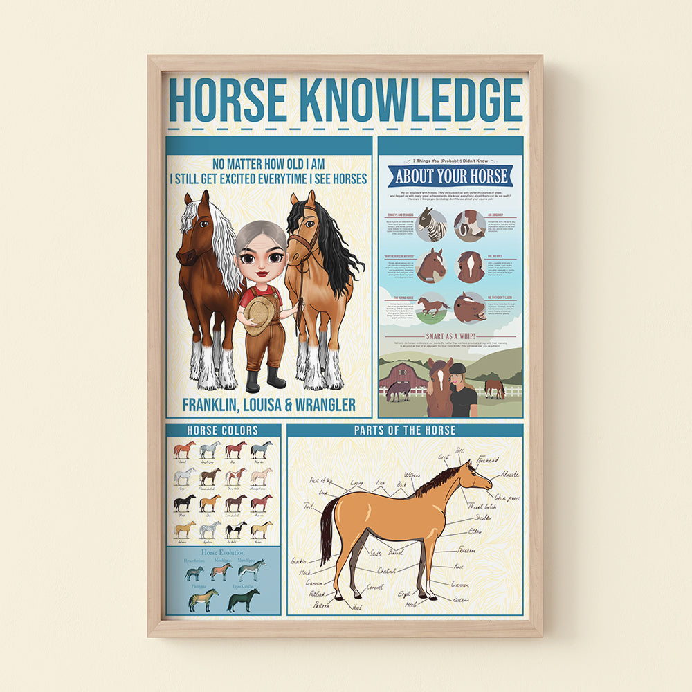 Horse Knowledge Personalized Horse Canvas Printed, Gift For Horse Lovers - Poster & Canvas - GoDuckee