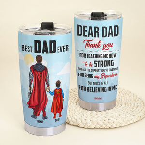 Dear Dad Thank You For Believing In Me Personalized Father Tumbler Cup - Tumbler Cup - GoDuckee