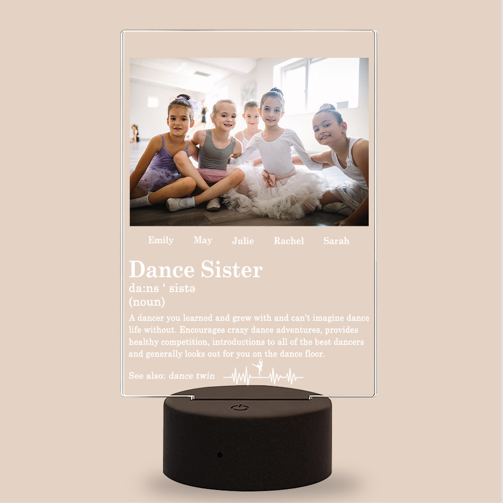 Ballet Dance Sister - Personalized Led Night Light - Gift For Friends/Sister/Besties - Led Night Light - GoDuckee