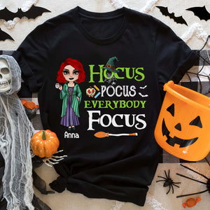 Everybody Focus Personalized Halloween Teacher Shirt Gift For Teacher - Shirts - GoDuckee