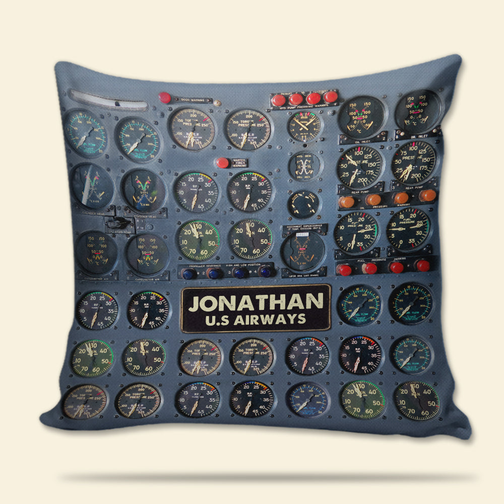 Pilot Flight Instruments - Personalized Pillow - Pillow - GoDuckee