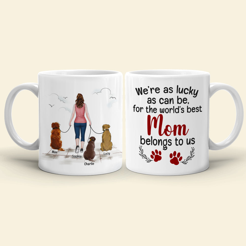 I'm As Lucky As Can Be, Personalized Mug, Gift For Mother's Day - Coffee Mug - GoDuckee