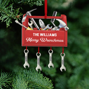 Mini Box & Wrenches Personalized Mechanic Family Ornament, Christmas Tree Decor - Ornament - GoDuckee