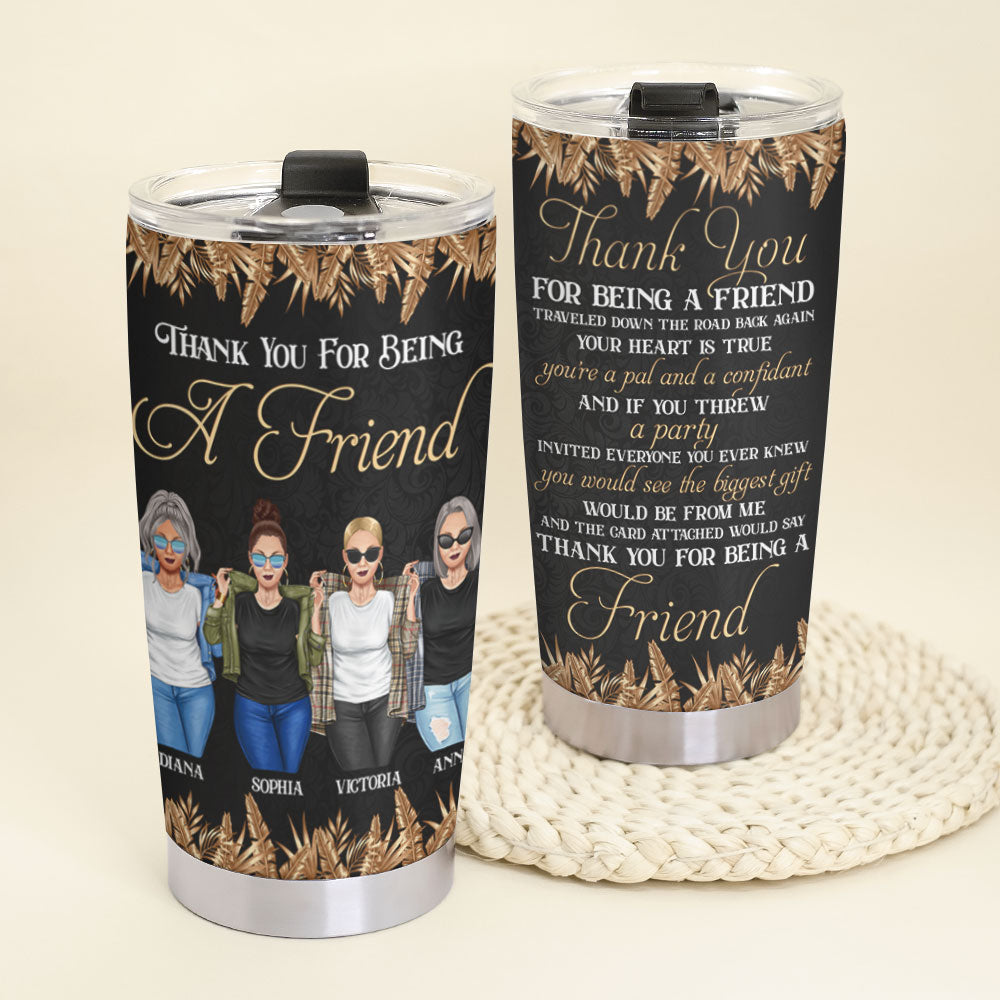 Personalized Golden Girls Tumbler - Thank You For Being A Friend - Tumbler Cup - GoDuckee
