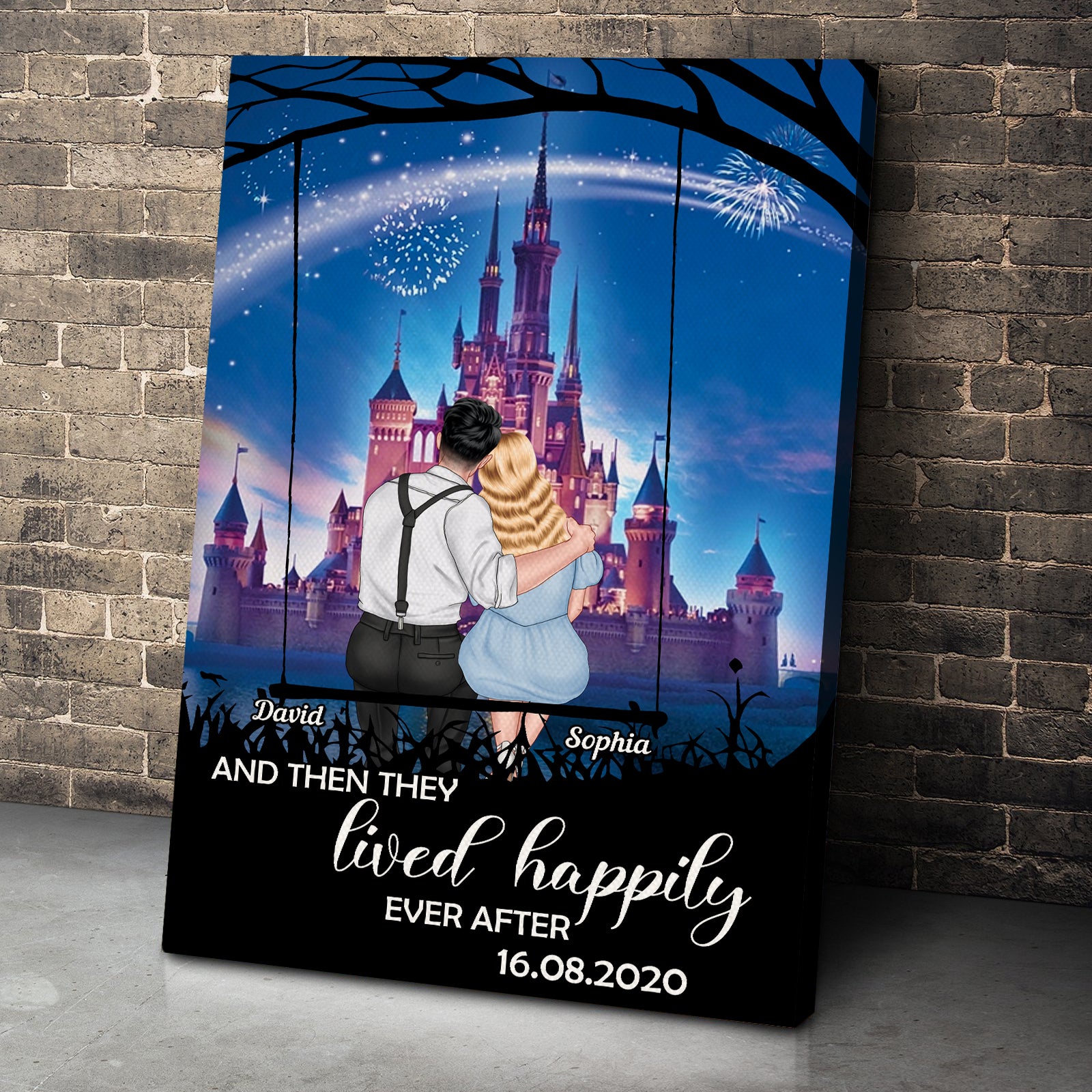 And Then They Love Happily Personalized Canvas Print, Couple Gift-1QHLH010323 - Poster & Canvas - GoDuckee