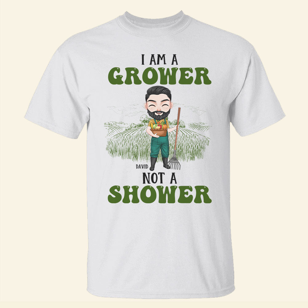 I Am A Grower Not A Shower- Gift For Farmers -Personalized Shirt- Farm -  GoDuckee